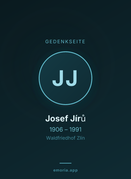 Gedenkportrait von Josef Jírů