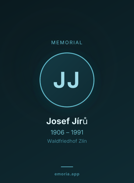 Memorial portrait of Josef Jírů