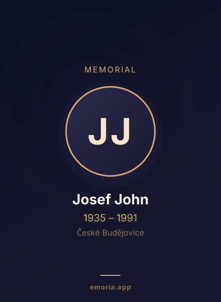 Memorial portrait of Josef John
