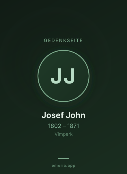 Gedenkportrait von Josef John
