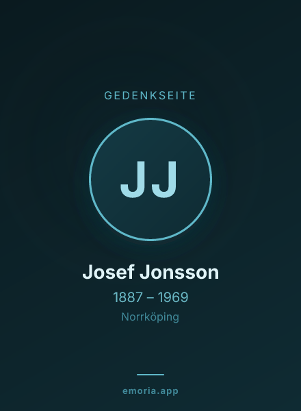Gedenkportrait von Josef Jonsson