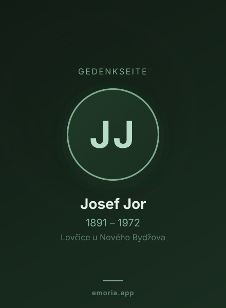 Gedenkportrait von Josef Jor