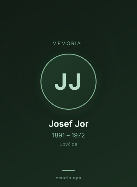 Memorial portrait of Josef Jor