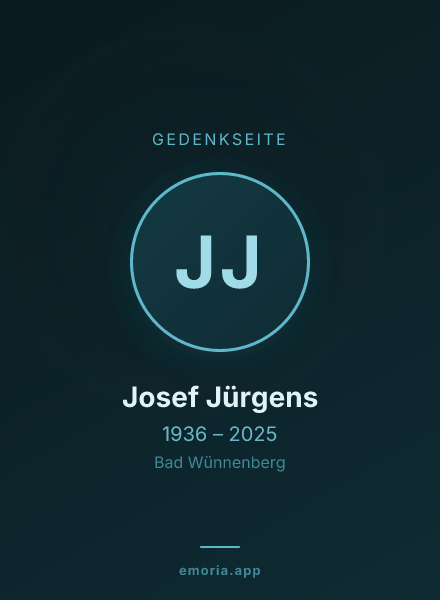 Gedenkportrait von Josef Jürgens