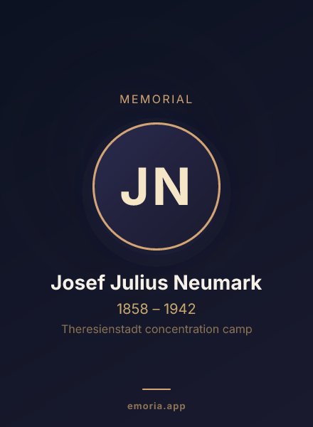 Memorial portrait of Josef Julius Neumark