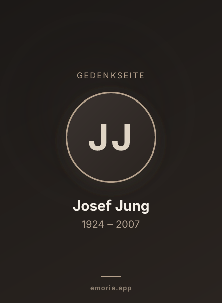 Gedenkportrait von Josef Jung