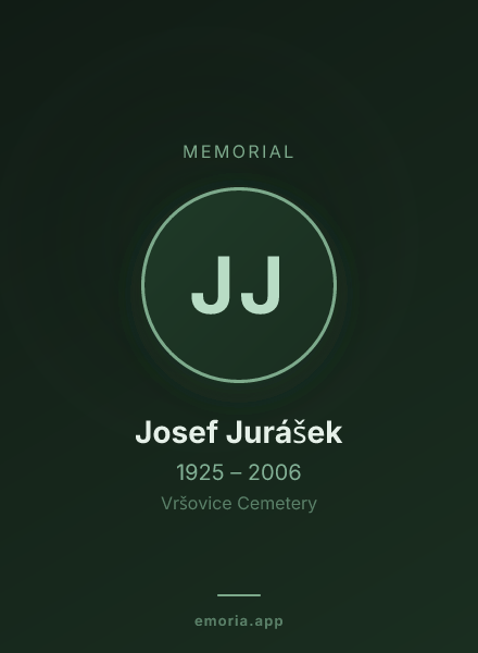 Memorial portrait of Josef Jurášek