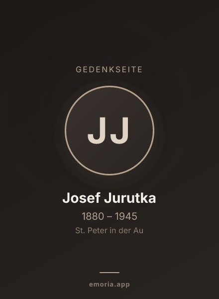 Gedenkportrait von Josef Jurutka