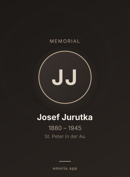 Memorial portrait of Josef Jurutka