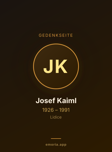 Gedenkportrait von Josef Kaiml