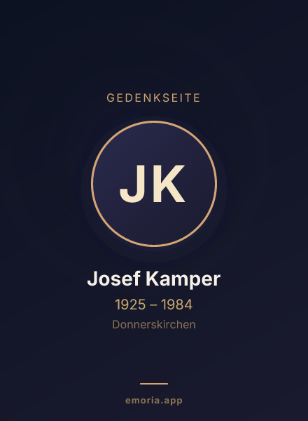 Gedenkportrait von Josef Kamper