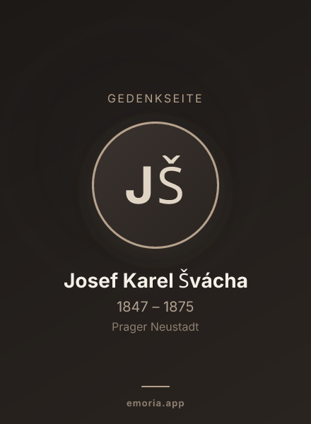 Gedenkportrait von Josef Karel Švácha