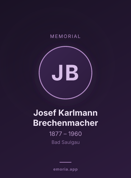 Memorial portrait of Josef Karlmann Brechenmacher