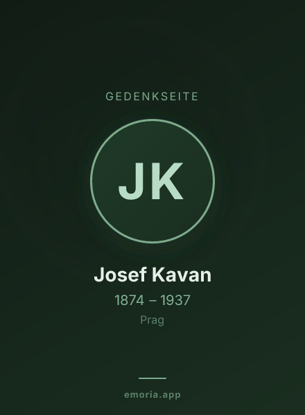 Gedenkportrait von Josef Kavan