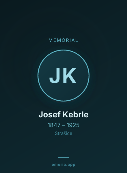 Memorial portrait of Josef Kebrle