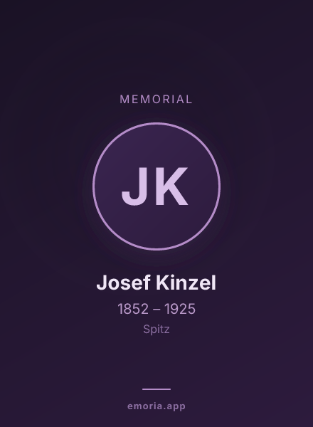Memorial portrait of Josef Kinzel
