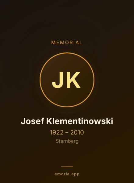 Memorial portrait of Josef Klementinowski