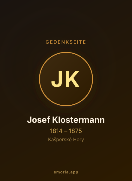 Gedenkportrait von Josef Klostermann