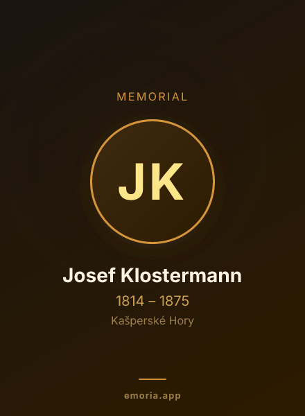 Memorial portrait of Josef Klostermann