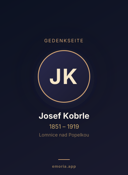 Gedenkportrait von Josef Kobrle