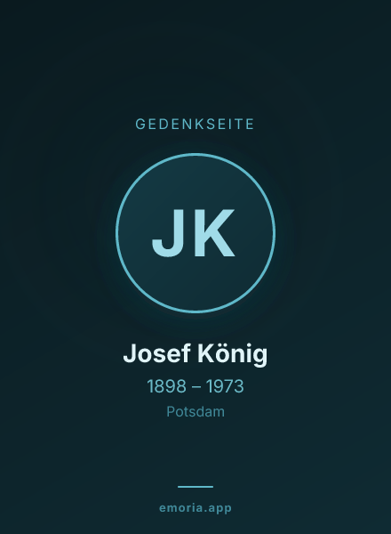 Gedenkportrait von Josef König