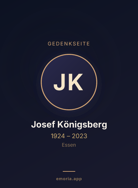 Gedenkportrait von Josef Königsberg
