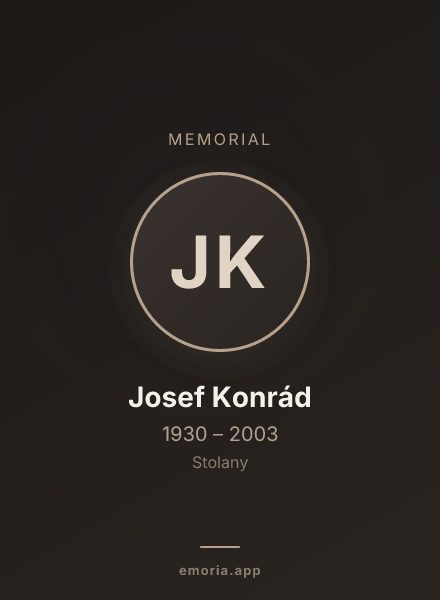 Memorial portrait of Josef Konrád