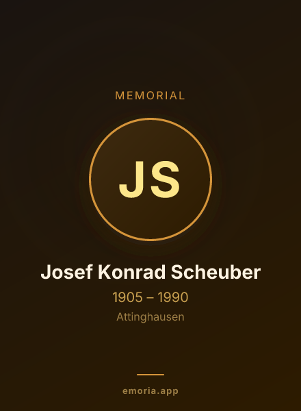 Memorial portrait of Josef Konrad Scheuber