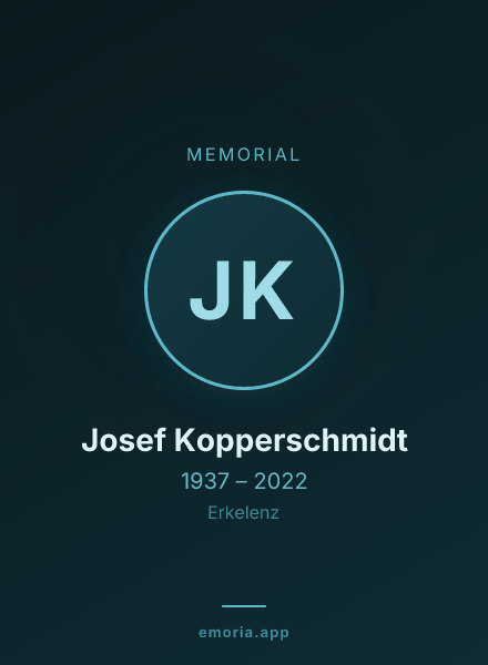 Memorial portrait of Josef Kopperschmidt