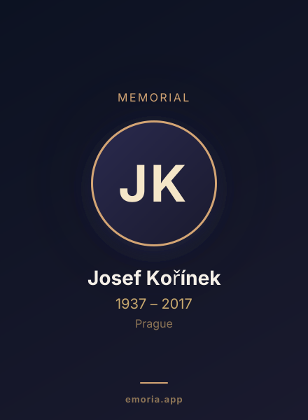 Memorial portrait of Josef Kořínek