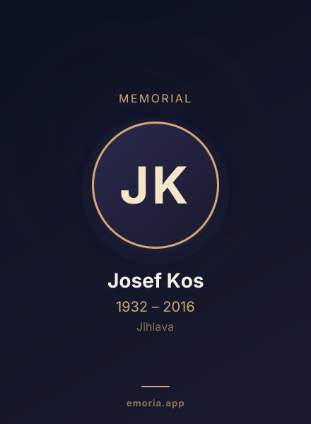 Memorial portrait of Josef Kos