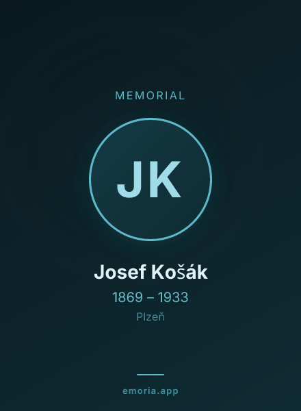 Memorial portrait of Josef Košák