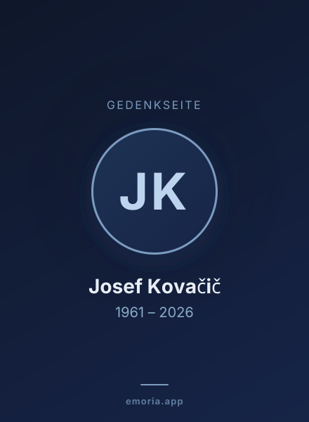 Gedenkportrait von Josef Kovačič