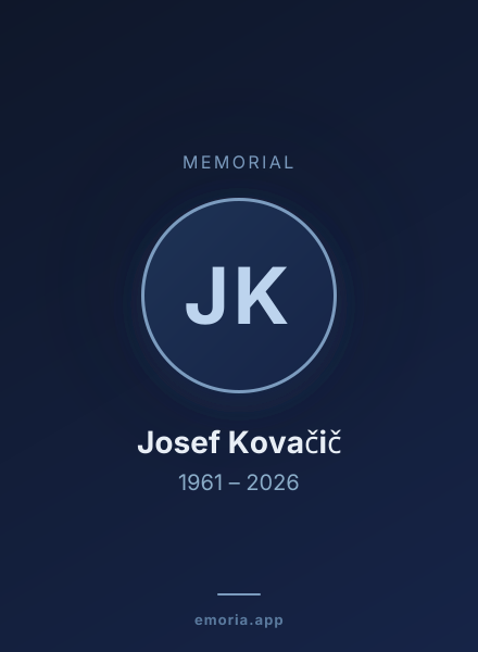 Memorial portrait of Josef Kovačič