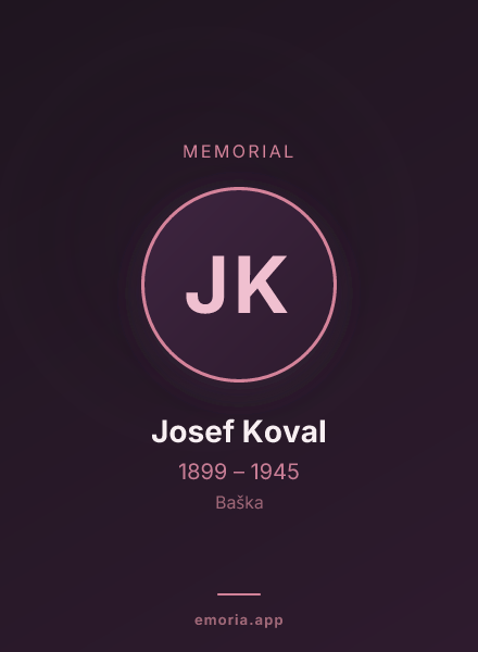 Memorial portrait of Josef Koval