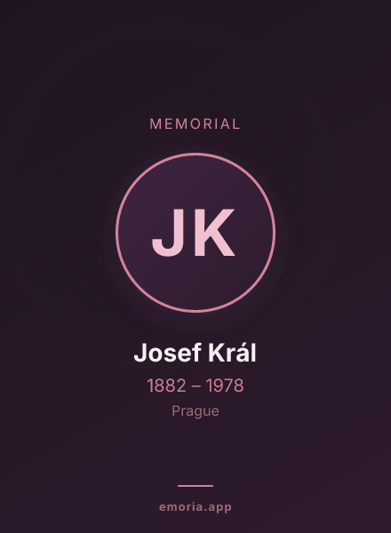 Memorial portrait of Josef Král