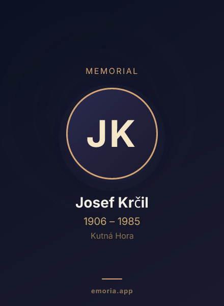 Memorial portrait of Josef Krčil