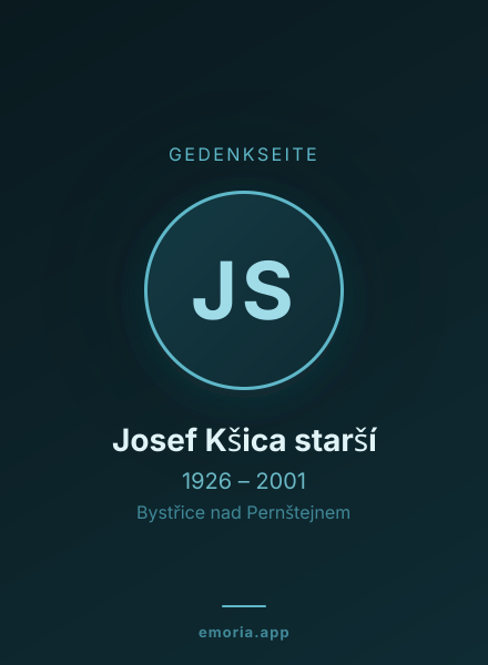 Gedenkportrait von Josef Kšica starší
