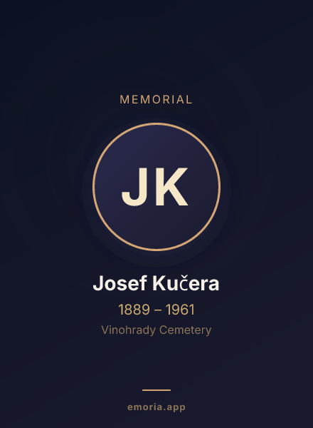 Memorial portrait of Josef Kučera
