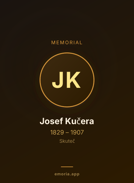 Memorial portrait of Josef Kučera