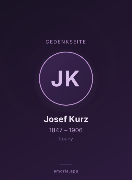 Gedenkportrait von Josef Kurz