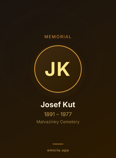 Memorial portrait of Josef Kut