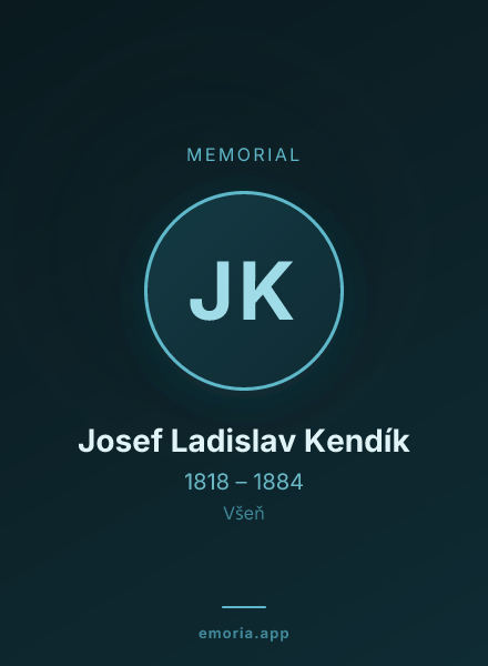 Memorial portrait of Josef Ladislav Kendík