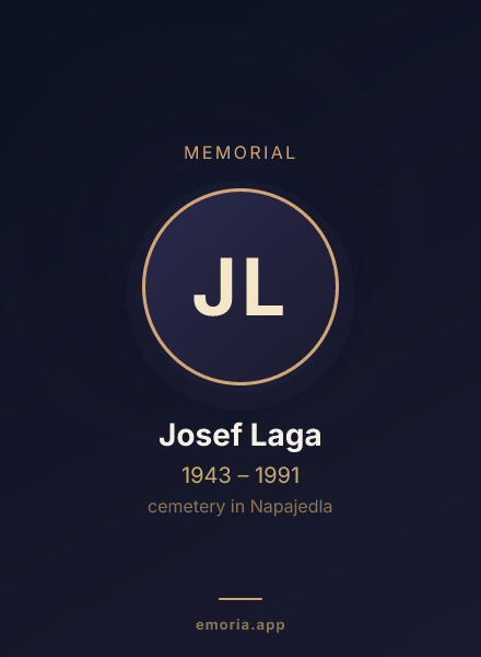Memorial portrait of Josef Laga