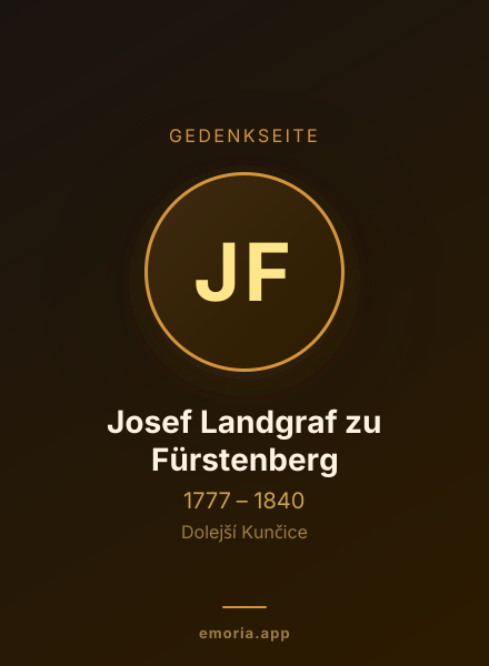 Gedenkportrait von Josef Landgraf zu Fürstenberg