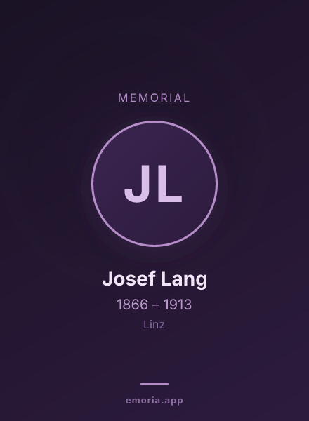 Memorial portrait of Josef Lang