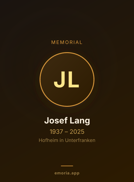 Memorial portrait of Josef Lang