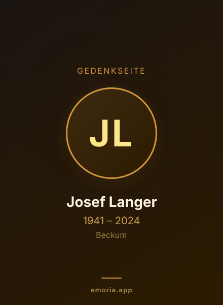 Gedenkportrait von Josef Langer
