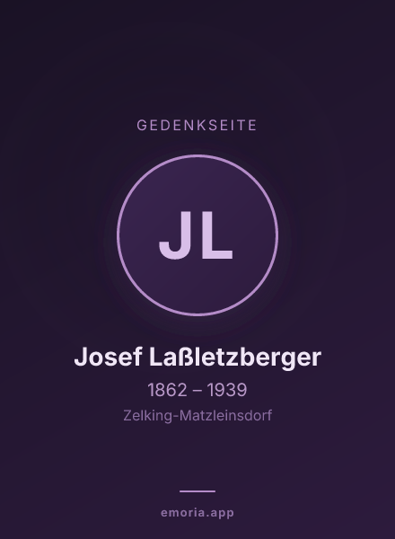 Gedenkportrait von Josef Laßletzberger