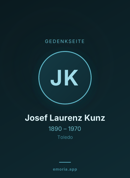 Gedenkportrait von Josef Laurenz Kunz